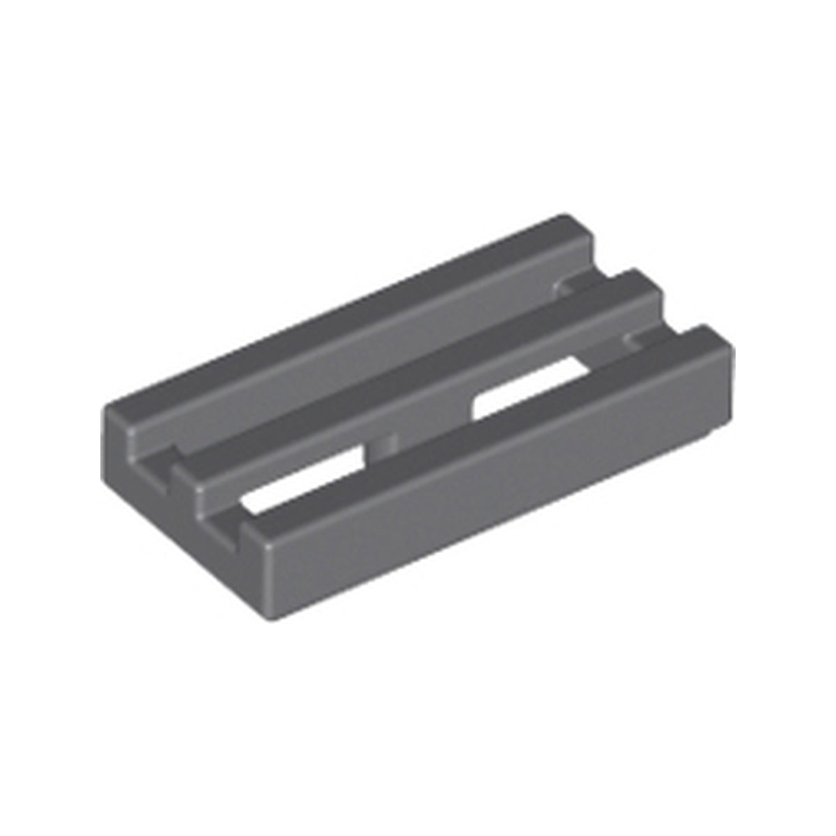 LEGO® Tile, Modified 1 x 2 Grille with Bottom Groove 2412b dunkelgrau