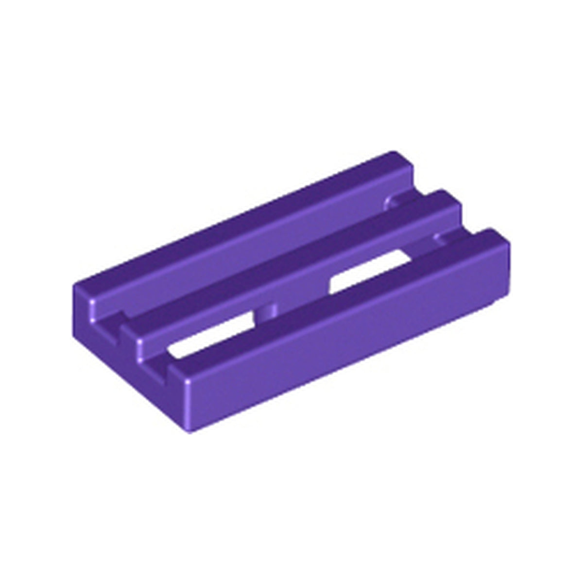 LEGO® Tile, Modified 1 x 2 Grille with Bottom Groove 2412b dunkelviolett