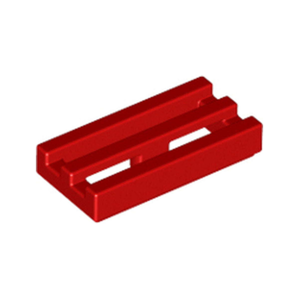 LEGO® Tile, Modified 1 x 2 Grille with Bottom Groove 2412b rot