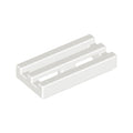 LEGO® Tile, Modified 1 x 2 Grille with Bottom Groove 2412b weiss