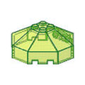 LEGO® Windscreen 6 x 6 x 2 Octagonal Canopy without Axle Hole 2418a trans-neon green