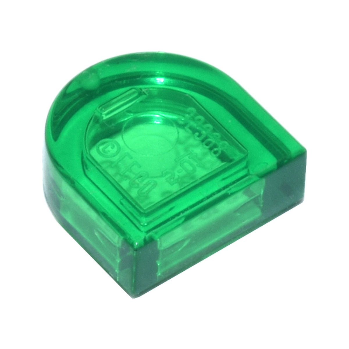 LEGO® Tile, Round  1 x 1 Half Circle Extended 24246 transparent grün