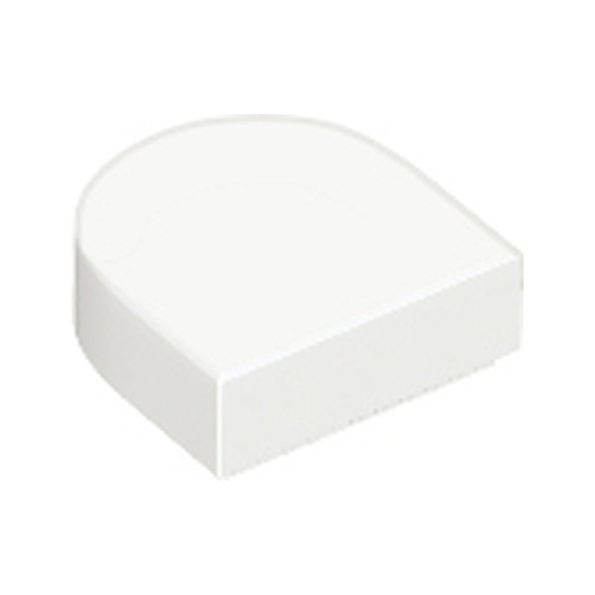 LEGO® Tile, Round  1 x 1 Half Circle Extended 24246 weiss
