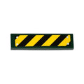 LEGO® Tile 1 x 4 with Black and Yellow Danger Stripes and 4 Silver Rivets Pattern (Sticker) - Set 75919 2431pb0397 dunkelgrün