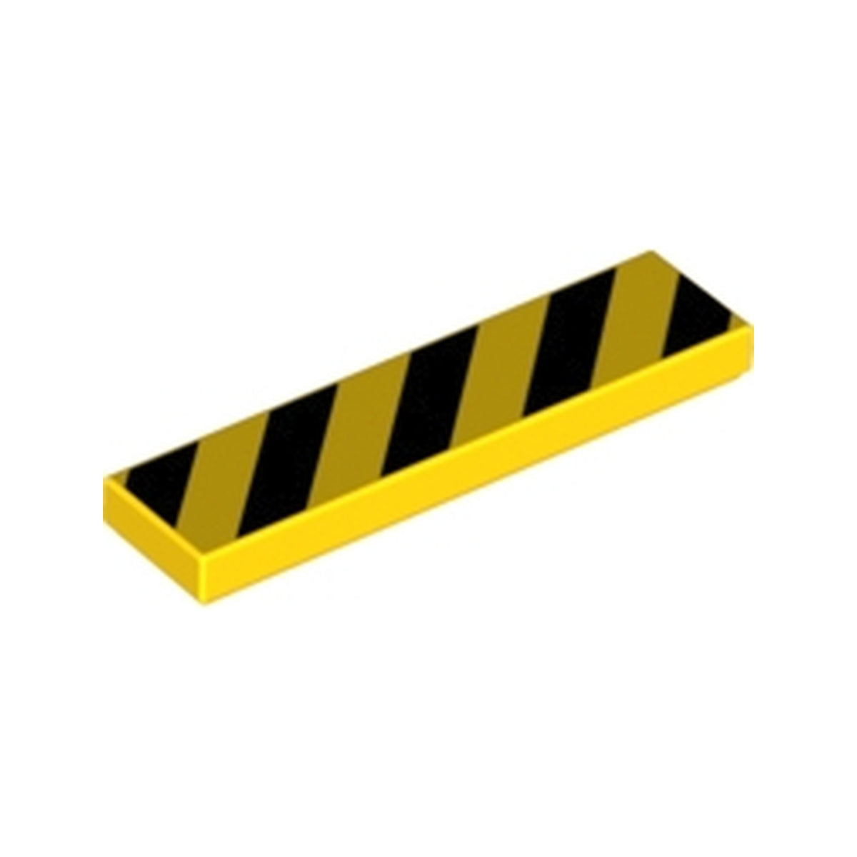 LEGO® Tile 1 x 4 with 5 Black Danger Stripes (No Black Corners) Pattern 2431pb0725 gelb