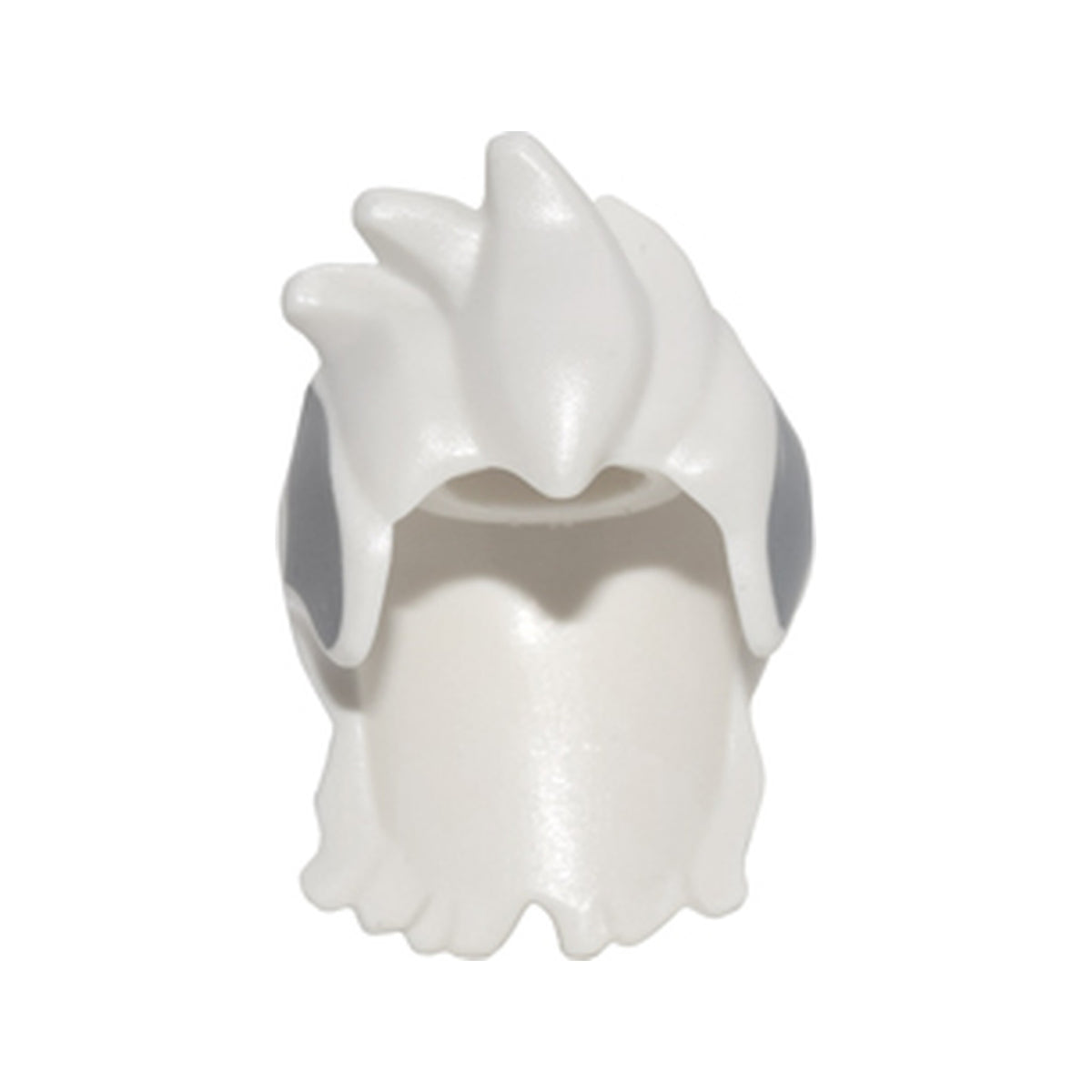 LEGO® Minifigure, Hair Spiked Sloping Right with Light Bluish Gray Highlights Pattern 24792pb01 weiss