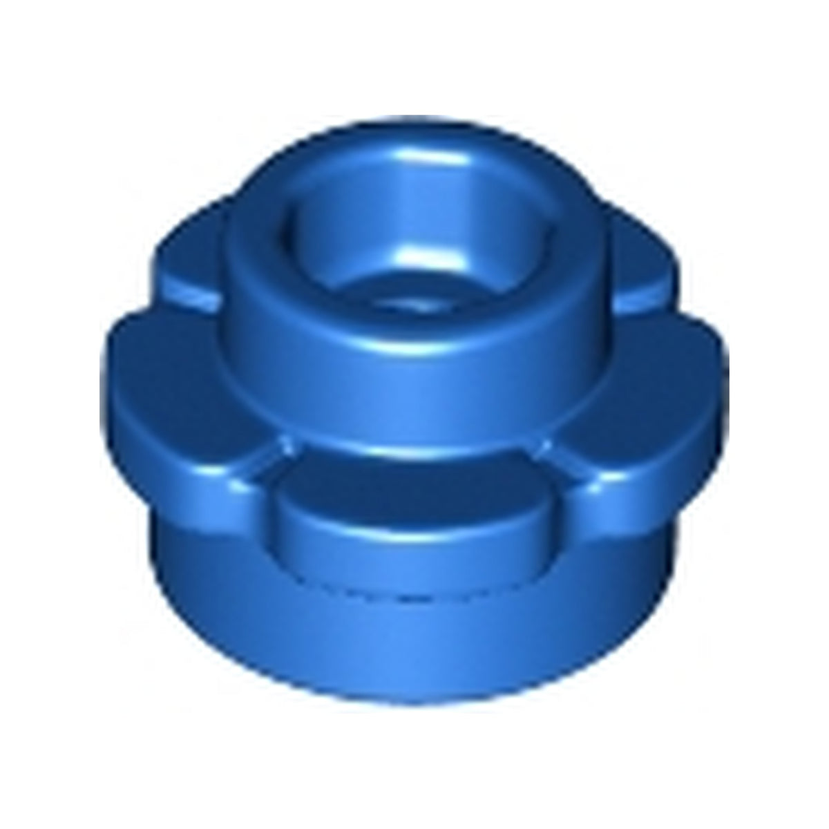 LEGO® Plate, Round 1 x 1 with Flower Edge (5 Petals) 24866 blau