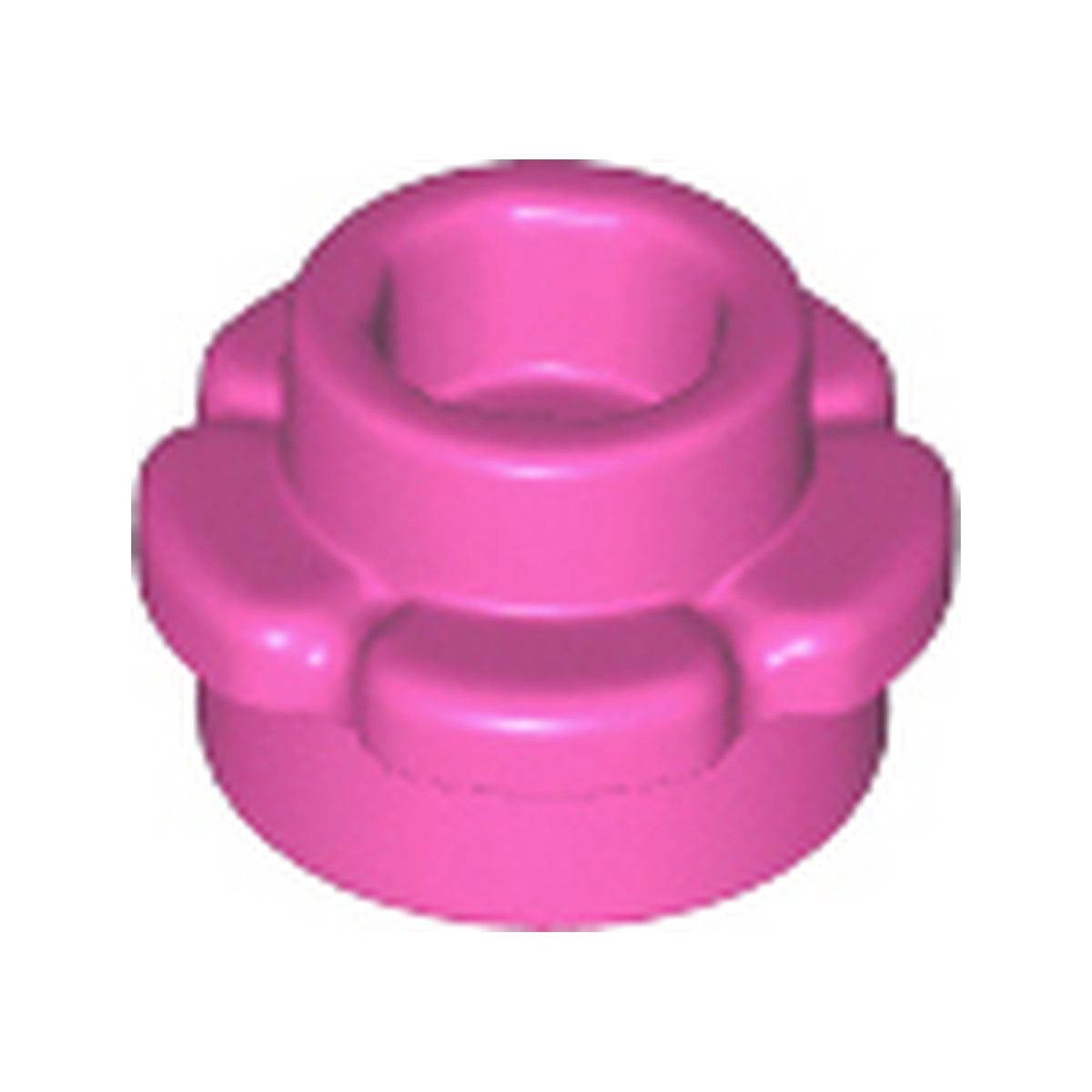 LEGO® Plate, Round 1 x 1 with Flower Edge (5 Petals) 24866 dunkelrosa