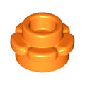 LEGO® Plate, Round 1 x 1 with Flower Edge (5 Petals) 24866 orange