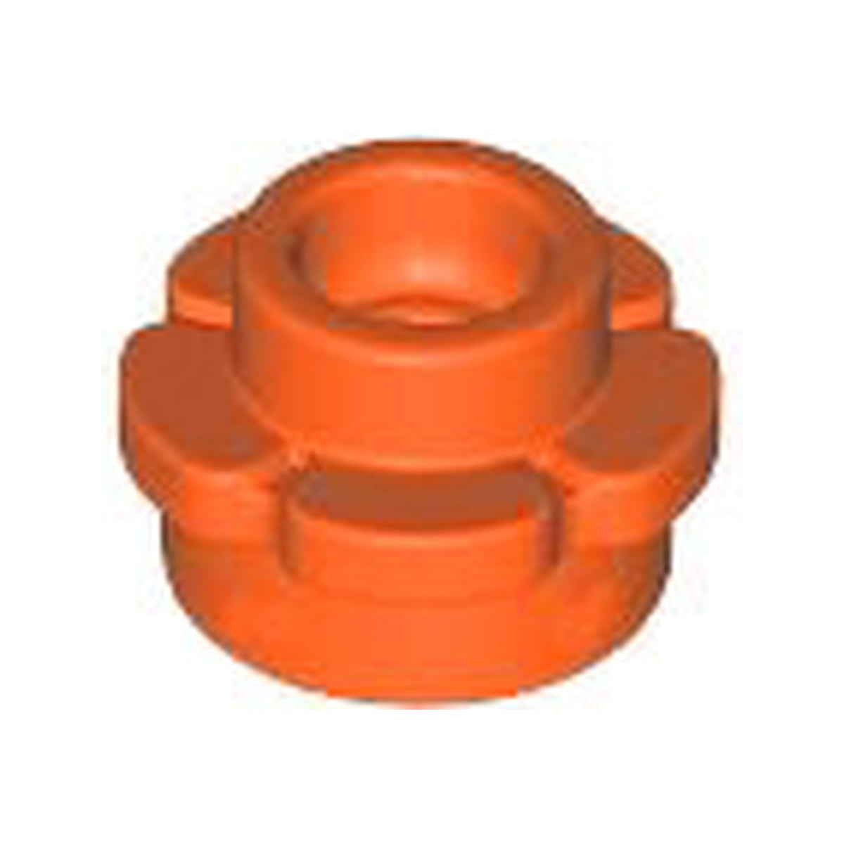 LEGO® Plate, Round 1 x 1 with Flower Edge (5 Petals) 24866 rötlich orange