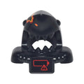 LEGO® Minifigure, Headgear Mask Shark Head with Open Mouth with Red and Yellow Splotch, Shoulder Pads and Front Panel and Red Low Battery Warning Pattern 25113pb01 schwarz