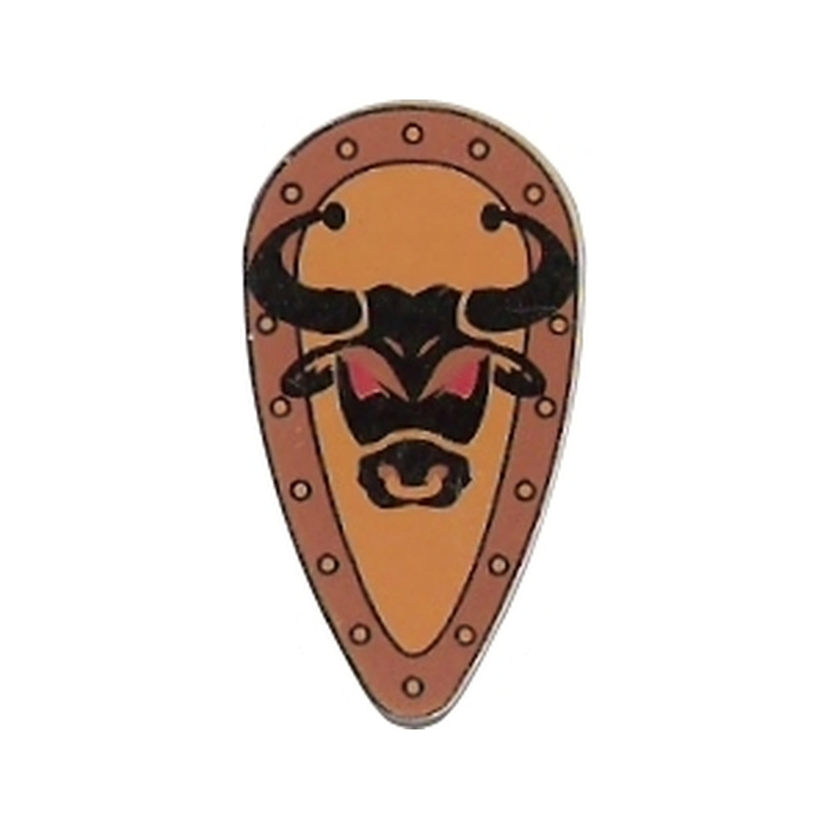 LEGO® Minifigure, Shield Oval with Bull Head Black on Yellow Pattern 2586p4g hellgrau (alt)