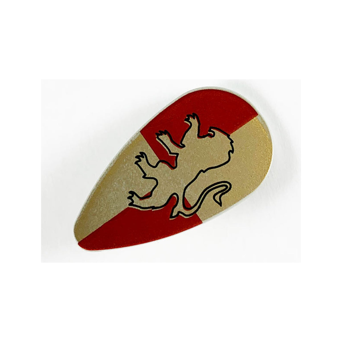 LEGO® Minifigure, Shield Oval with HP Gryffindor Lion on Gold and Dark Red Quarters Pattern 2586ph1 hellgrau (alt)