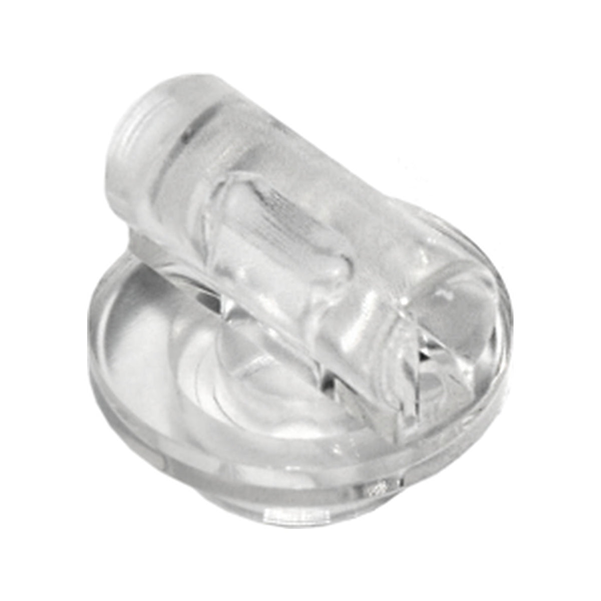 LEGO® Plate, Round 1 x 1 with Bar Handle on Short Stem 25893 transparent