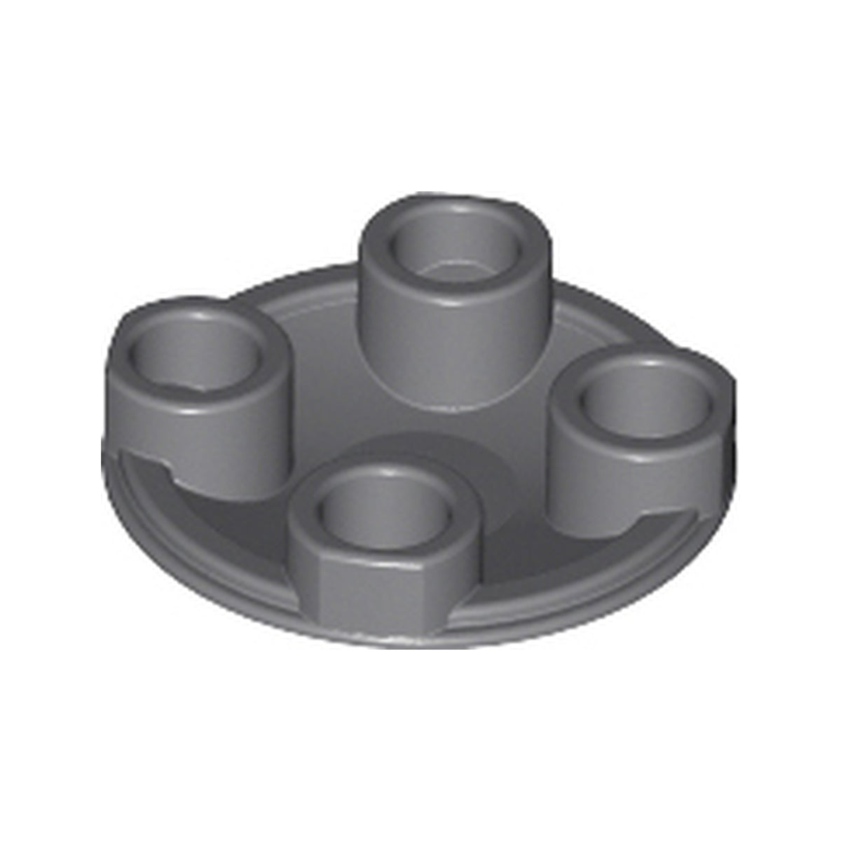 LEGO® Plate, Round 2 x 2 with Rounded Bottom (Boat Stud) 2654 dunkelgrau