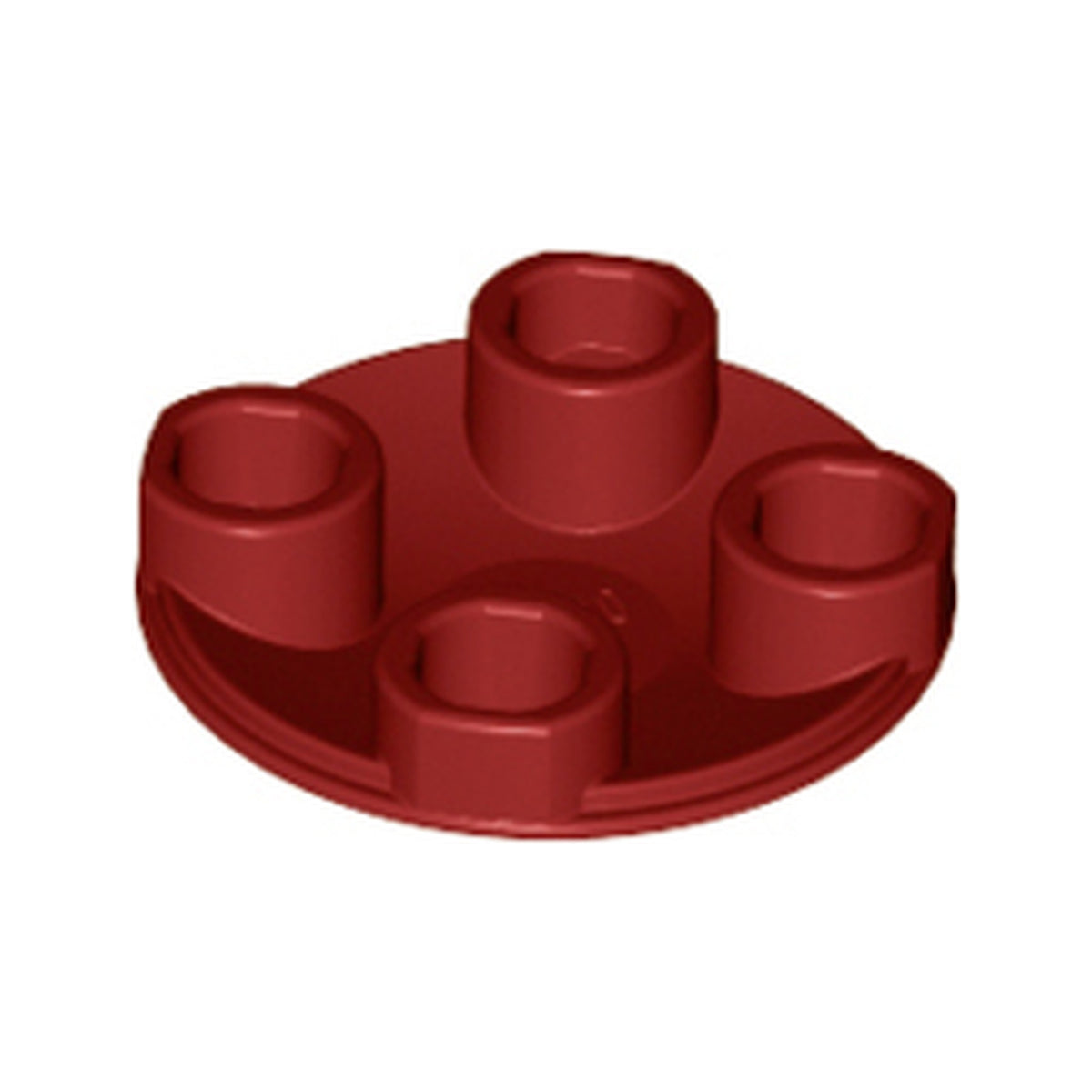 LEGO® Plate, Round 2 x 2 with Rounded Bottom (Boat Stud) 2654 dunkelrot
