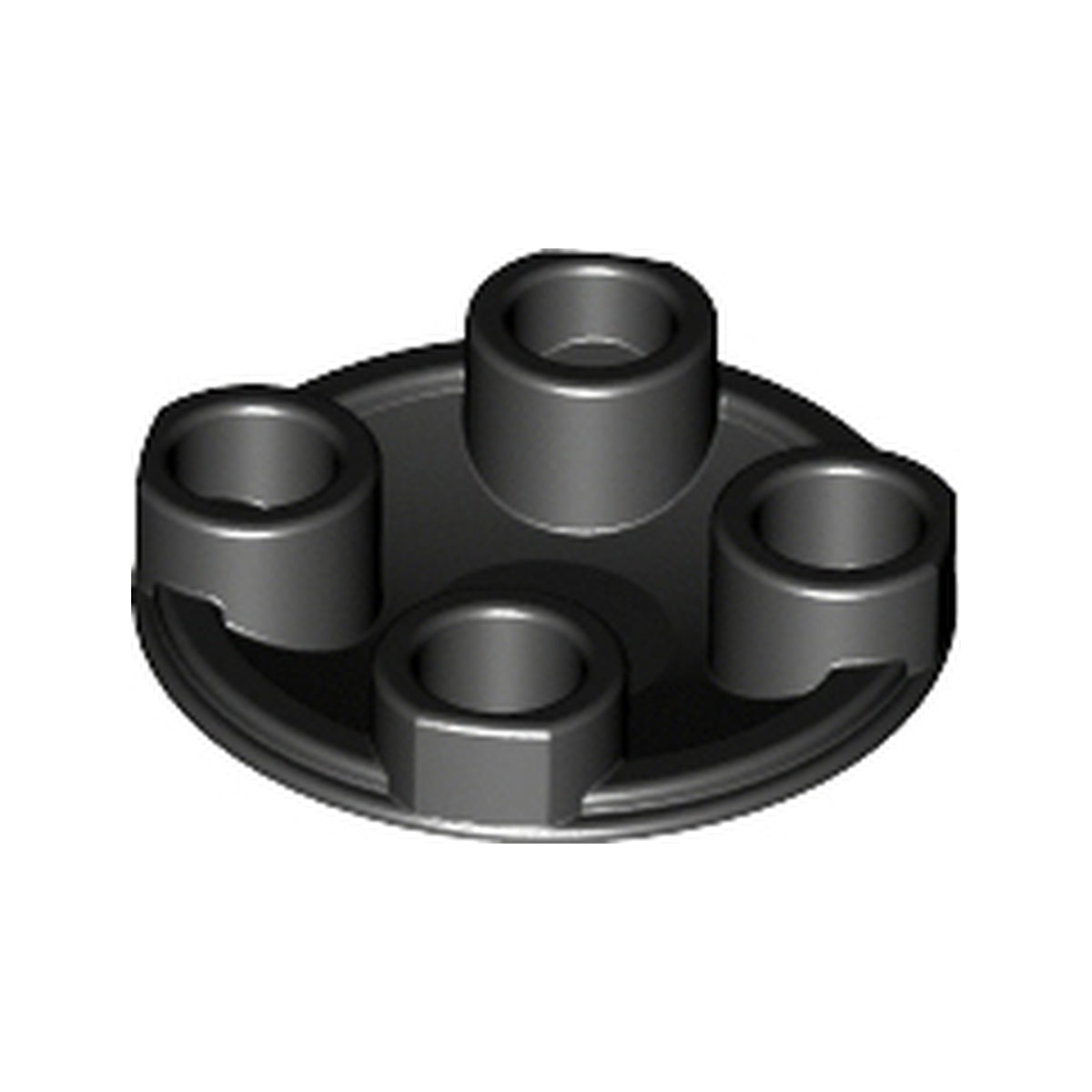 LEGO® Plate, Round 2 x 2 with Rounded Bottom (Boat Stud) 2654 schwarz