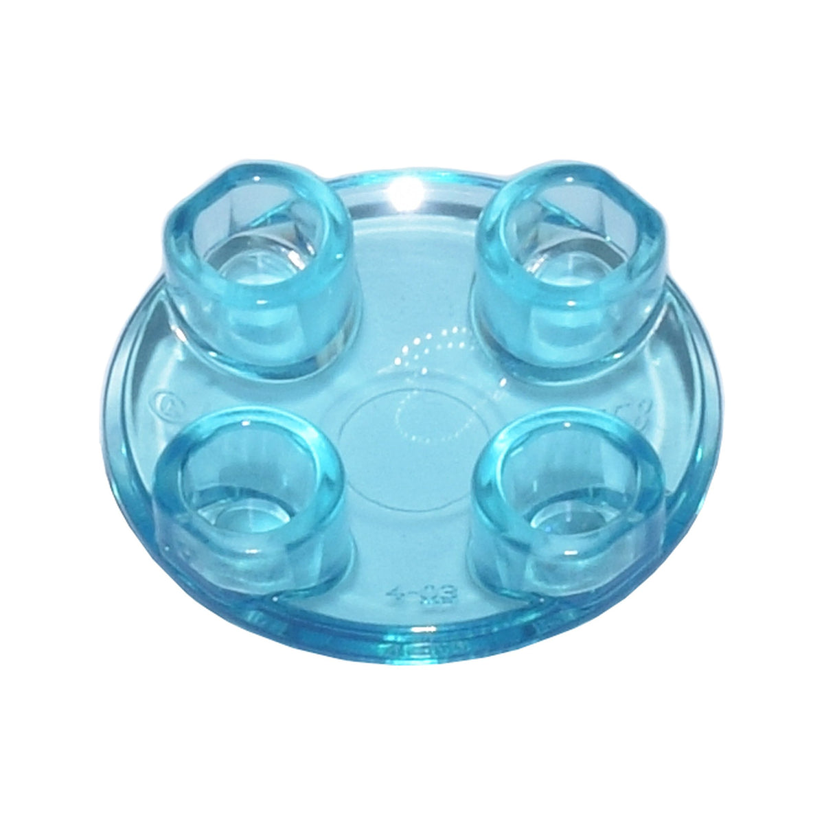 LEGO® Plate, Round 2 x 2 with Rounded Bottom (Boat Stud) 2654 trans-light blue