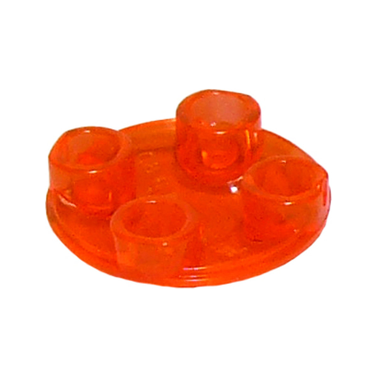 LEGO® Plate, Round 2 x 2 with Rounded Bottom (Boat Stud) 2654 trans-neon orange