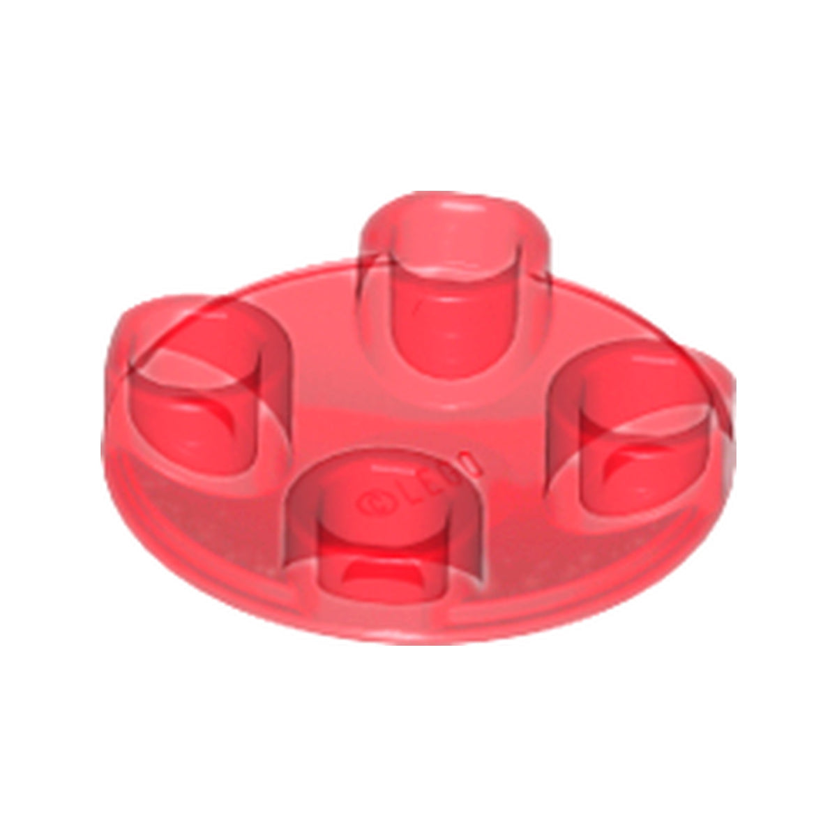 LEGO® Plate, Round 2 x 2 with Rounded Bottom (Boat Stud) 2654 trans-red