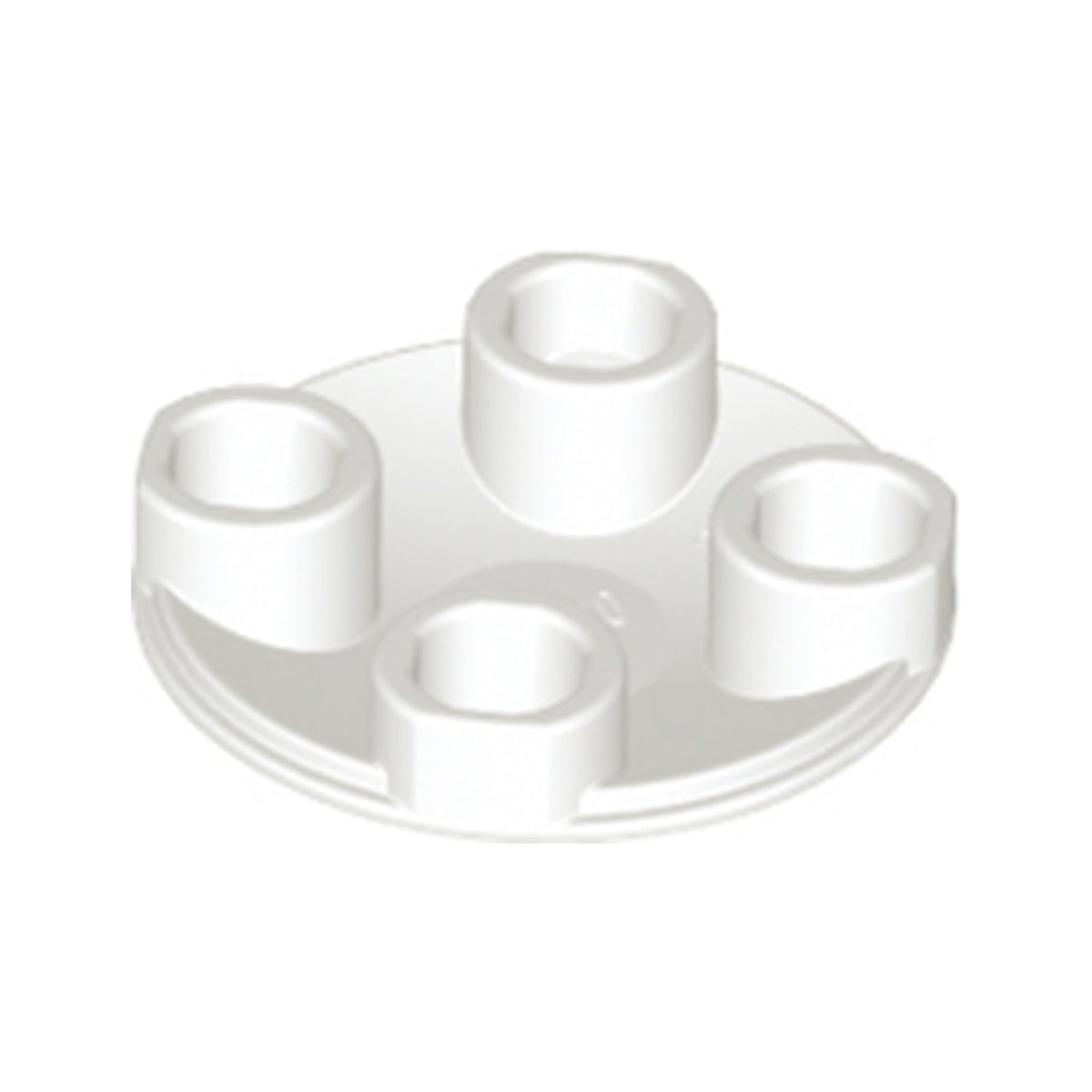 LEGO® Plate, Round 2 x 2 with Rounded Bottom (Boat Stud) 2654 weiss