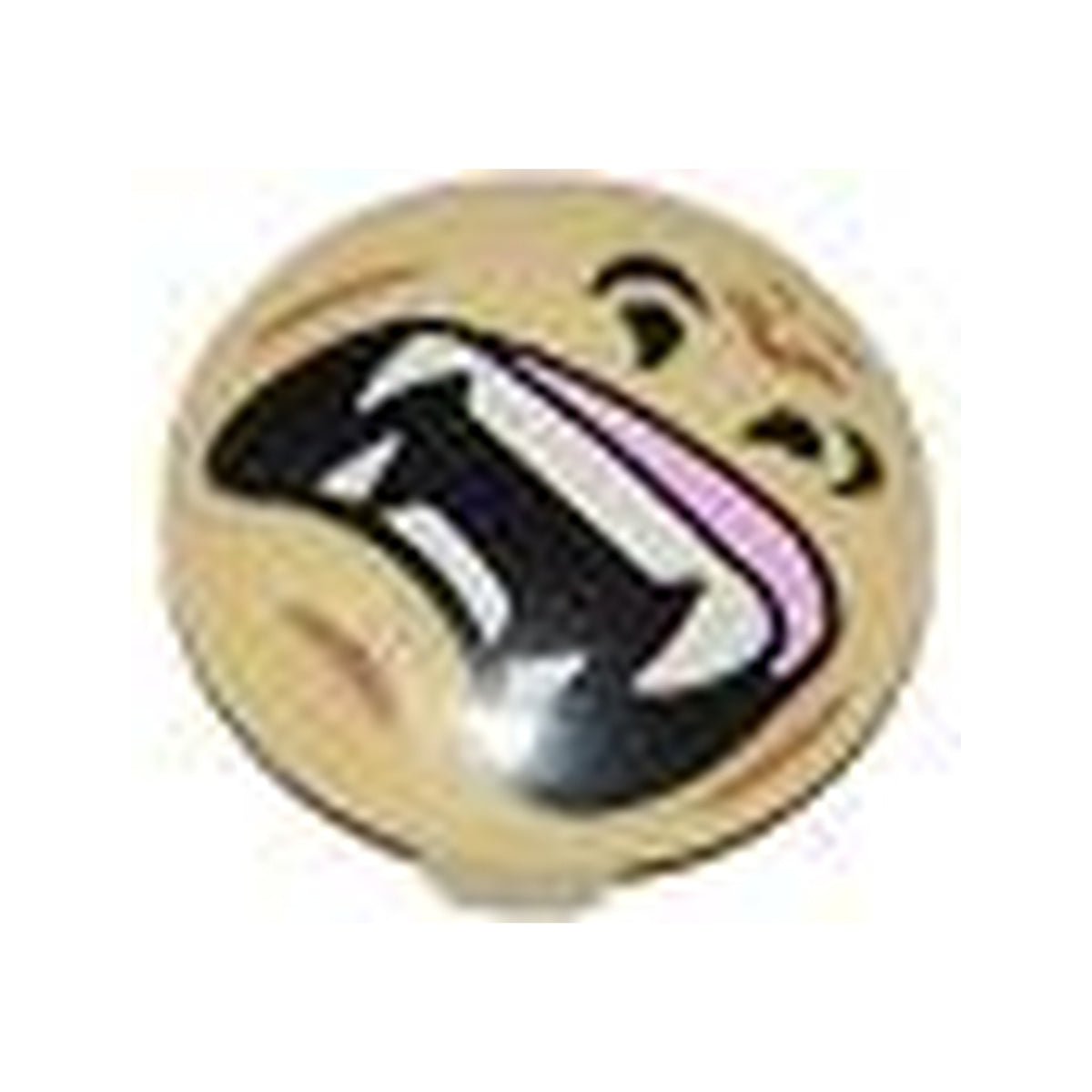 LEGO® Plate, Round 2 x 2 with Rounded Bottom (Boat Stud) with Gorilla Mouth with Teeth and Fangs Pattern 2654pb003 beige