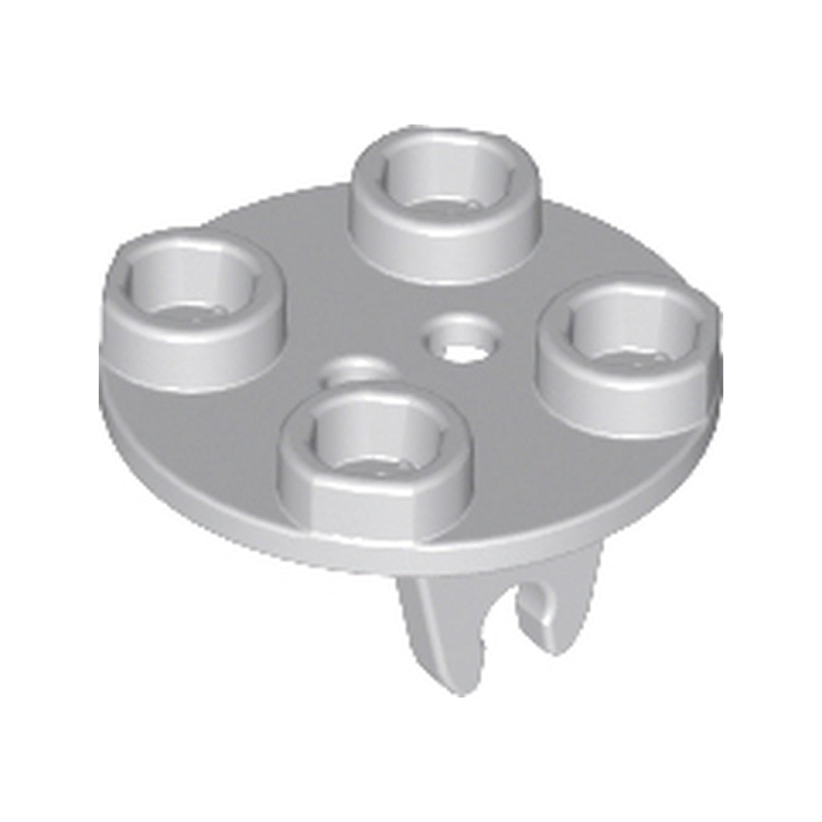 LEGO® Plate, Round 2 x 2 Thin with Wheel Holder 2655 hellgrau