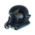 LEGO® Minifigure, Headgear Helmet SW Imperial Death Trooper with Dark Silver Lines, Bright Green Lights and Gold Cracks Pattern 26793pb02 schwarz
