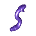 LEGO® Snake Head with Open Mouth, Fangs and Curved Neck with Bar 28588 dunkelviolett