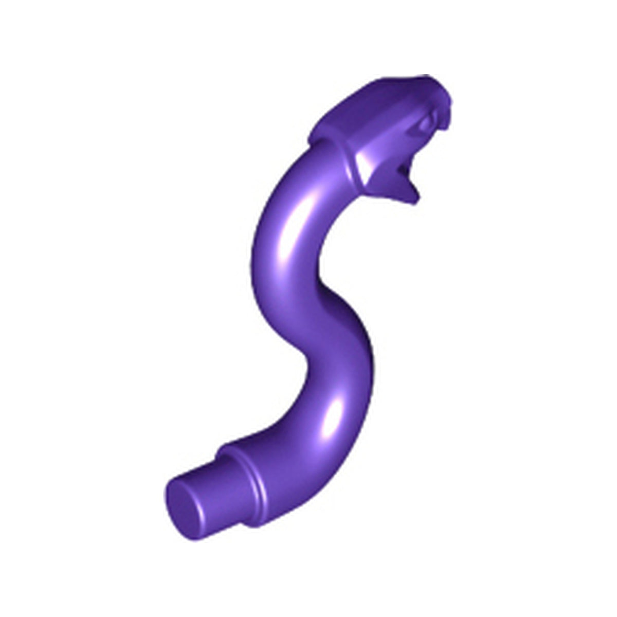 LEGO® Snake Head with Open Mouth, Fangs and Curved Neck with Bar 28588 dunkelviolett