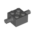 LEGO® Brick, Modified 2 x 2 with Pins and Axle Hole 30000 dunkelgrau
