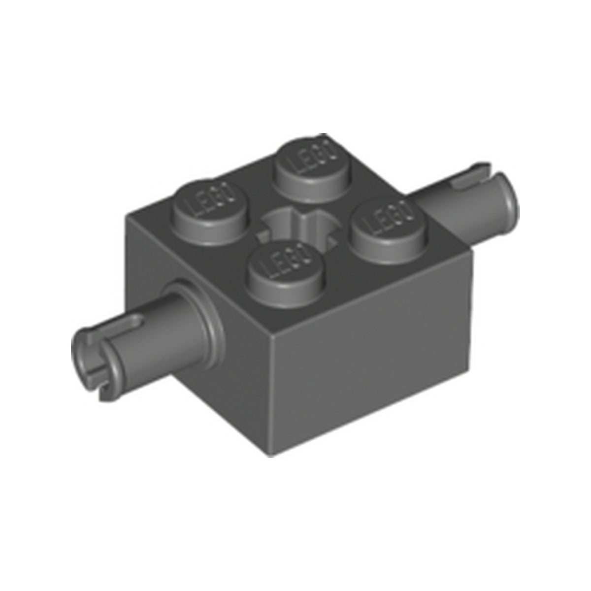 LEGO® Brick, Modified 2 x 2 with Pins and Axle Hole 30000 dunkelgrau