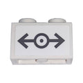 LEGO® Brick 1 x 2 with Dark Bluish Gray Train Logo Medium Pattern (Sticker) - Set 60198 3004pb201 weiss