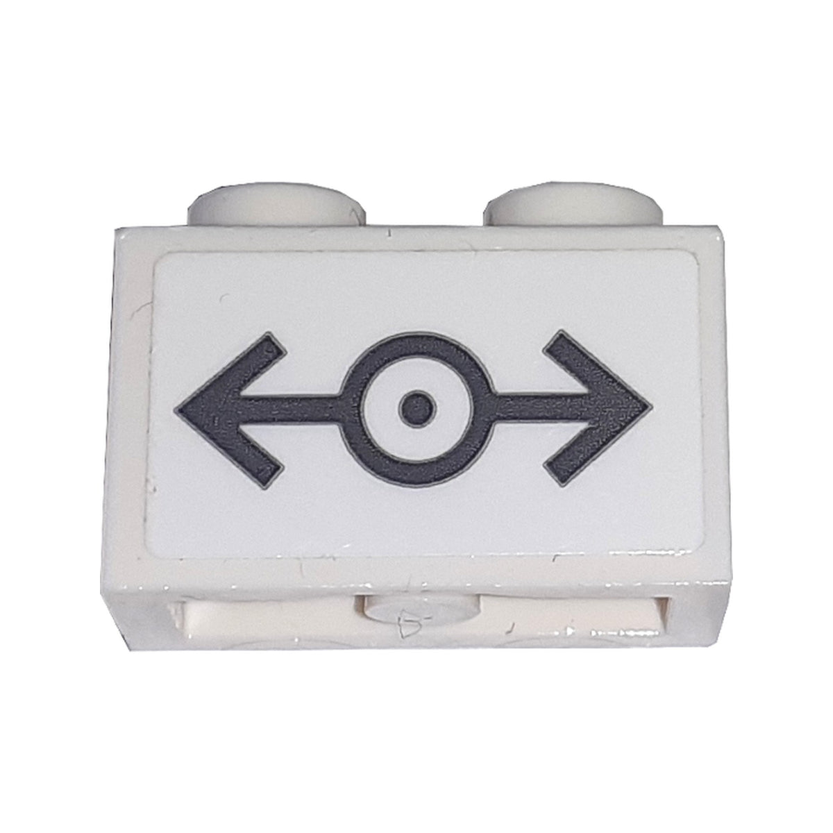 LEGO® Brick 1 x 2 with Dark Bluish Gray Train Logo Medium Pattern (Sticker) - Set 60198 3004pb201 weiss