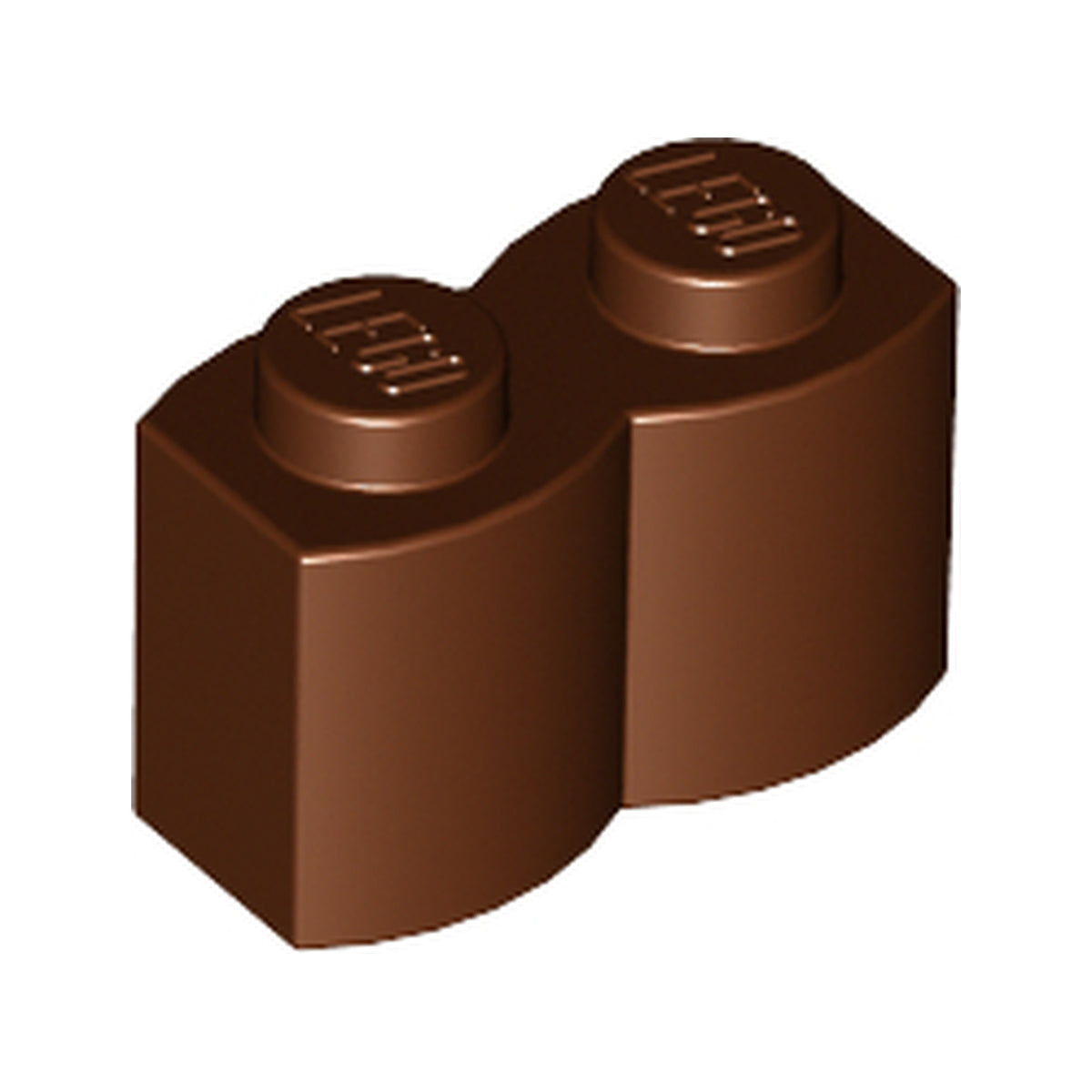LEGO® Brick, Modified 1 x 2 with Log Profile 30136 braun