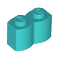 LEGO® Brick, Modified 1 x 2 with Log Profile 30136 dark turquoise