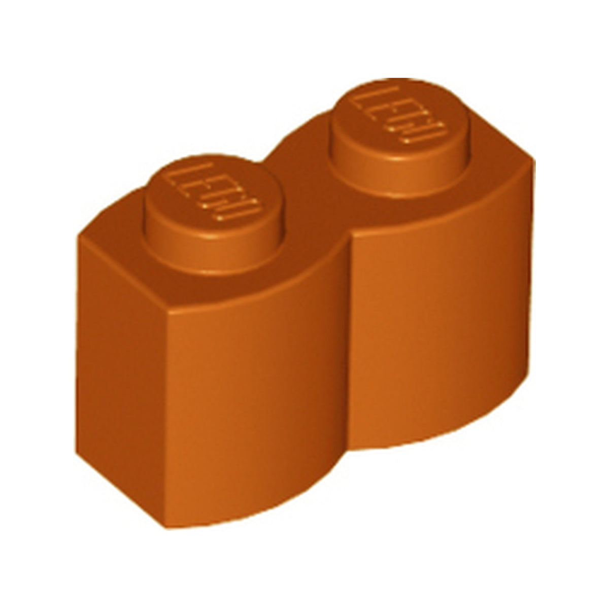 LEGO® Brick, Modified 1 x 2 with Log Profile 30136 dunkelorange