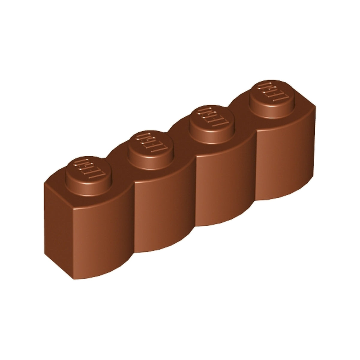 LEGO® Brick, Modified 1 x 4 with Log Profile 30137 braun
