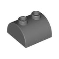 LEGO® Slope, Curved 2 x 2 Double with 2 Hollow Studs 30165 dunkelgrau