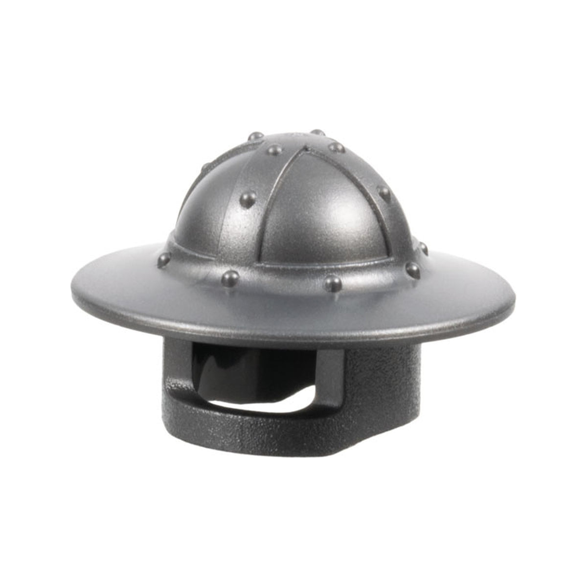 LEGO® Minifigure, Headgear Helmet Castle Kettle Hat with Chin Guard and Broad Brim 30273 perldunkelgrau