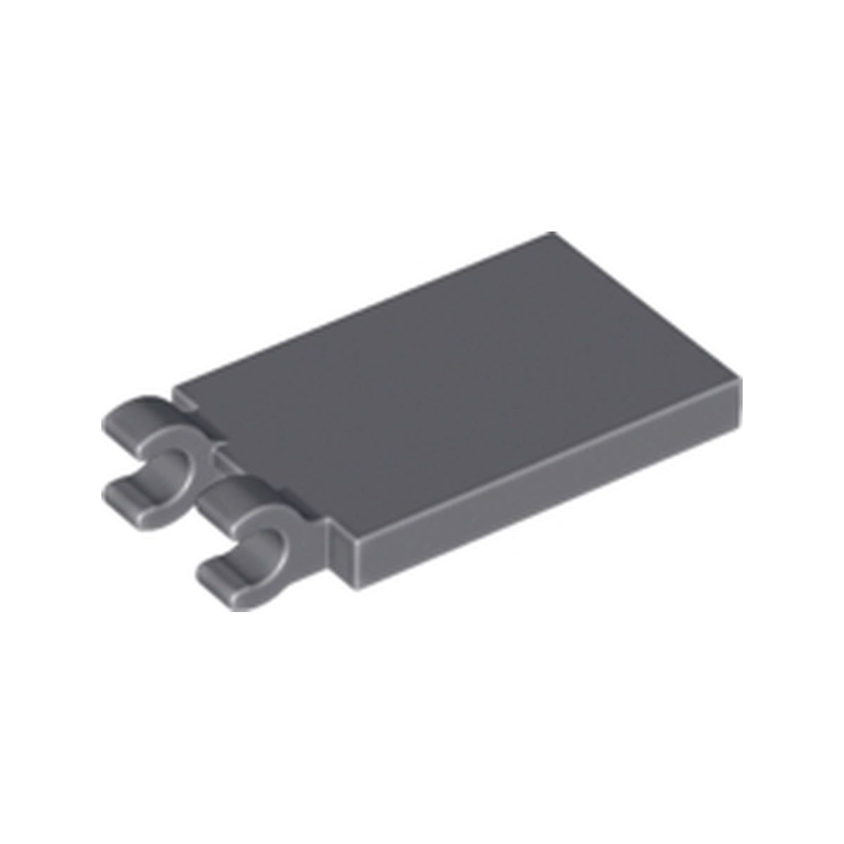 LEGO® Tile, Modified 2 x 3 with 2 Open O Clips 30350b dunkelgrau