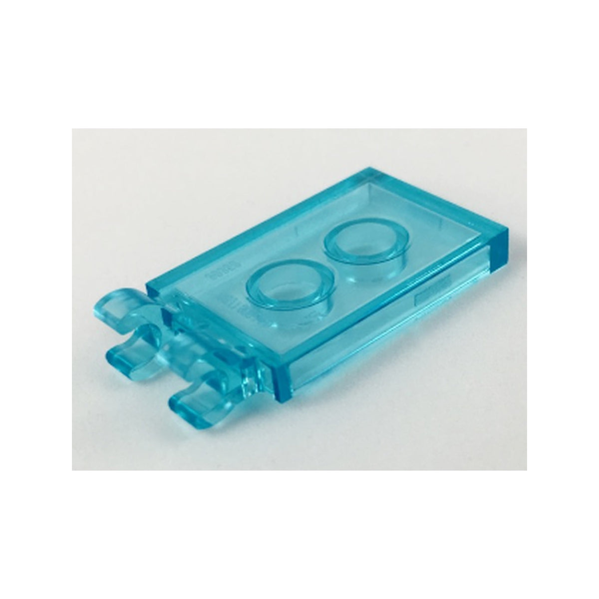 LEGO® Tile, Modified 2 x 3 with 2 Open O Clips 30350b transparent hellblau