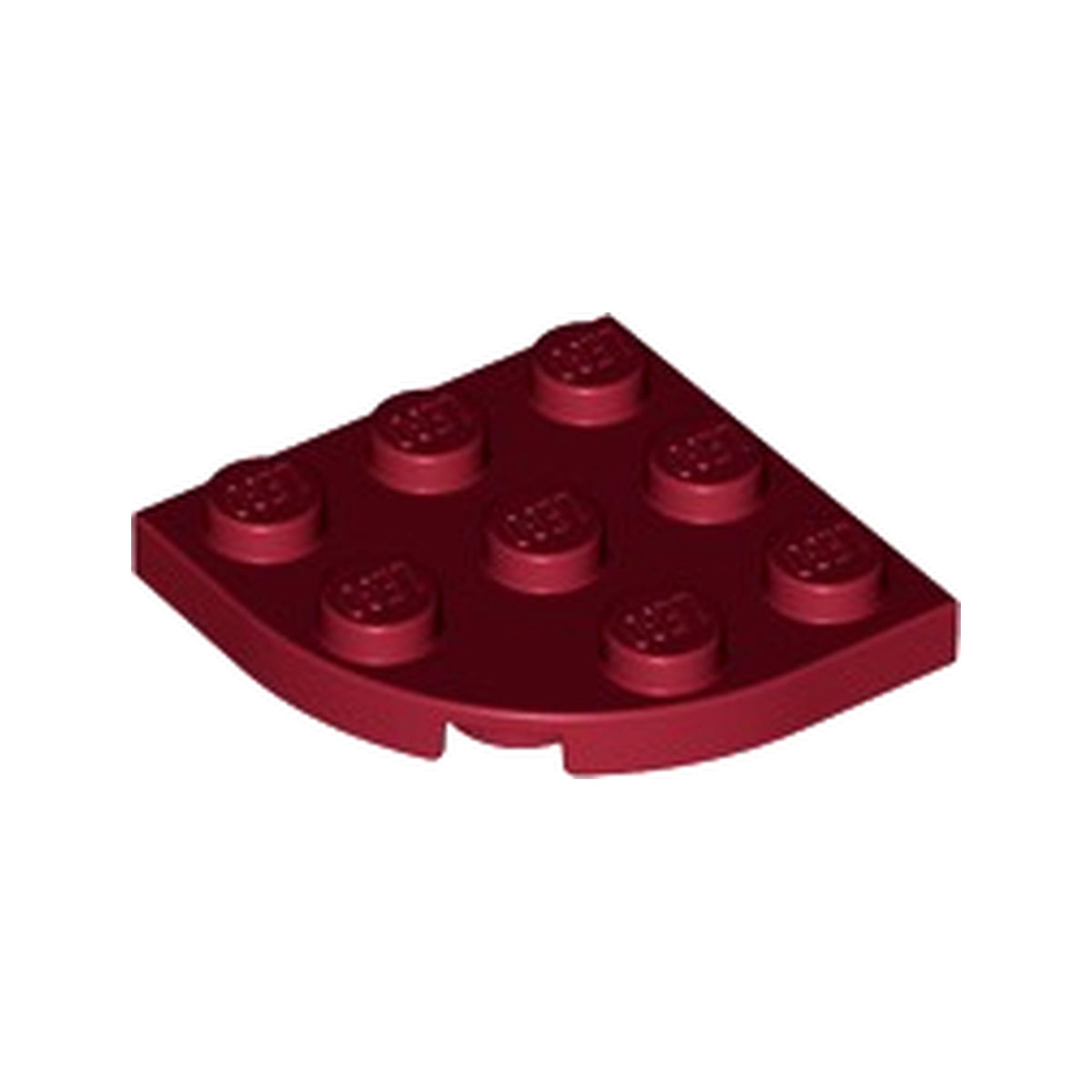 LEGO® Plate, Round Corner 3 x 3 30357 dunkelrot