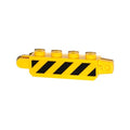 LEGO® Hinge Brick 1 x 4 Locking with Black Danger Stripes on Transparent Background Pattern on Both Sides (Stickers) - Set 60036 30387pb009 gelb