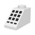 LEGO® Slope 45 2 x 1 with Keypad with Black Buttons Pattern 3040p32 weiss