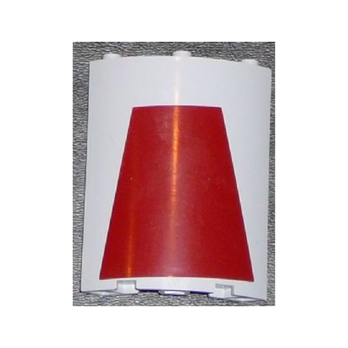 LEGO® Cylinder Quarter 4 x 4 x 6 with Dark Red Trapezoid Pattern (Sticker) - Set 7964 30562pb026 hellgrau