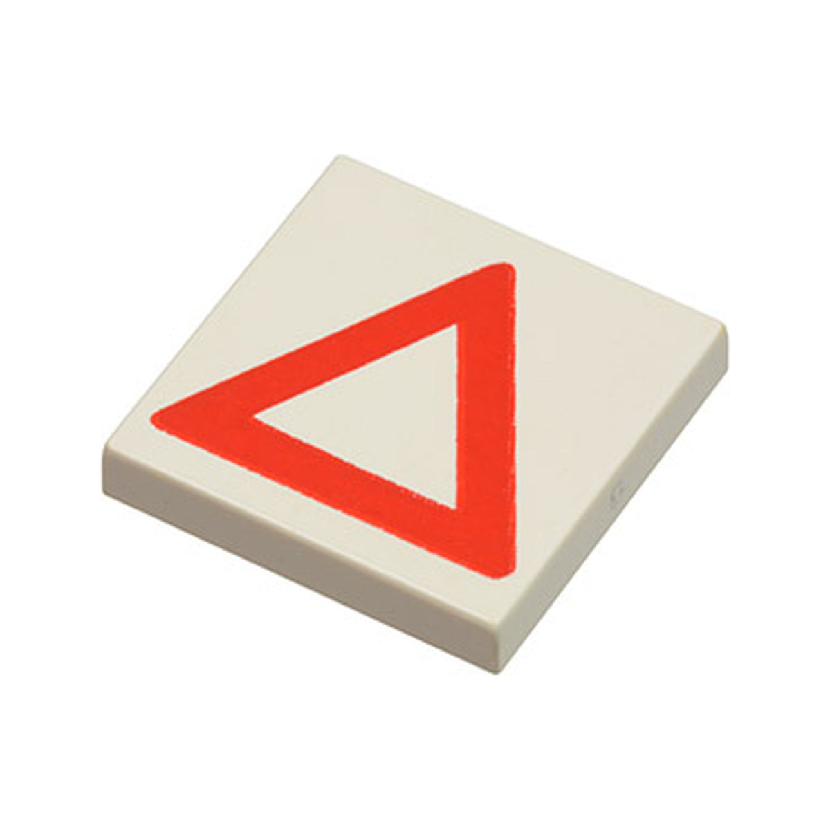 LEGO® Tile 2 x 2 with Red Warning Triangle Pattern 3068p06 weiss