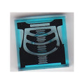 LEGO® Tile 2 x 2 with Black Chest X-Ray Pattern 3068pb0435 transparent hellblau