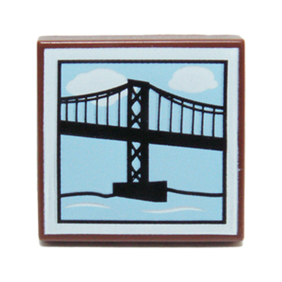 LEGO® Tile 2 x 2 with Suspension Bridge Pattern 3068pb0674 braun