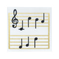 LEGO® Tile 2 x 2 with Sheet Music, Black Treble Clef and Music Notes on Gold Lines / Staves Pattern 3068pb1291 weiss